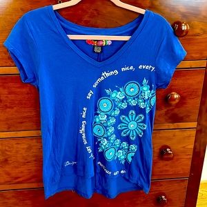 Desigual short sleeve blue top